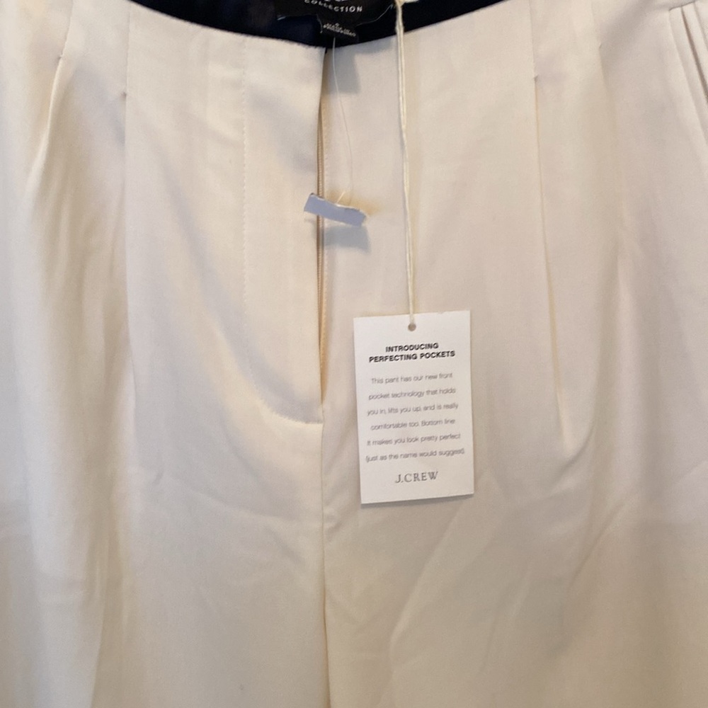 JCrew Collection pleated tuxedo wide leg pants; size 4; NWT - Picture 10 of 12